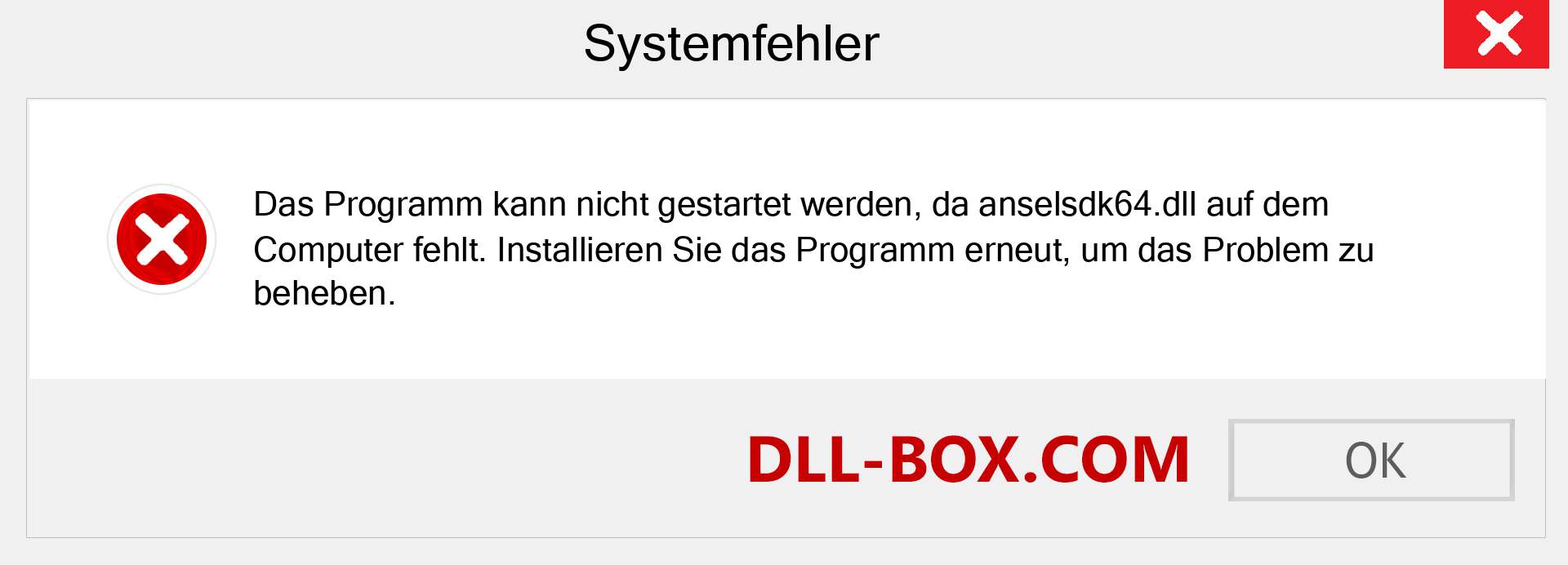 anselsdk64.dll-Datei fehlt?. Download für Windows 7, 8, 10 - Fix anselsdk64 dll Missing Error unter Windows, Fotos, Bildern